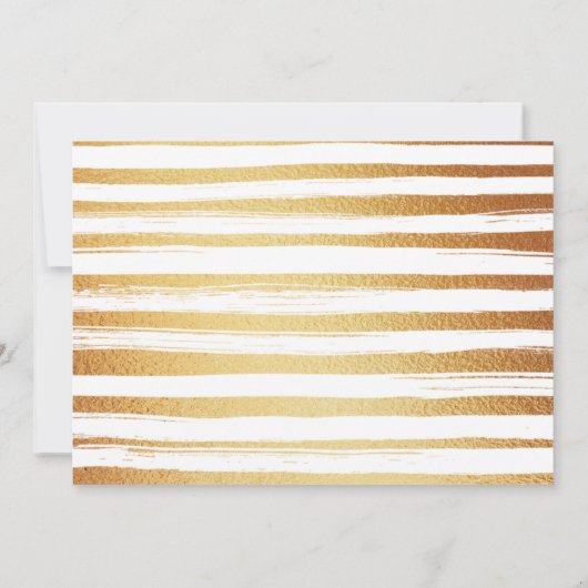 Gouden folie & Groene Palm Leaf Strand Trouwbord Kaart (Achterkant)