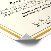 Gouden folie High School Diploma, thuisschool Poster (Hoek)