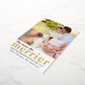 Gouden folie hoe meer de Merrier zwangerschap foto Folie Uitnodiging (Gedraaid)