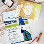 Gouden folie Indiase pauw foto bruiloft uitnodigin Folie Kaarten<br><div class="desc">Verras uw gasten met deze elegante pauw thema gevouwen bruiloft uitnodiging met prachtige echte gouden folie pauwen aan de buitenkant en levendige pauw aan de binnenkant tegen een witte marmeren achtergrond. Voeg eenvoudig uw evenementgegevens toe aan deze gebruiksvriendelijke sjabloon en versier deze kaart met uw favoriete foto om er een...</div>