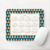 Gouden Folie Jaarlijkse Kalender 2017 Muismatten P (Met muis)