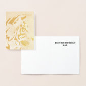 Gouden Folie Kaart TIGER Denken aan je aangepaste  (Display)
