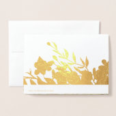 Gouden folie kalligrafie bruiloft dank u fotokaart kaarten (Met envelop)