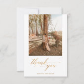 Gouden Folie Kalligrafie Custom 2 Foto Bruiloft Bedankkaart