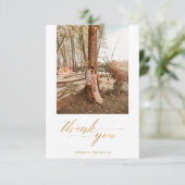 Gouden Folie Kalligrafie Custom 2 Foto Bruiloft Bedankkaart