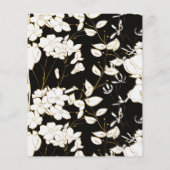 Gouden folie kalligrafie foto Save the Date (Achterkant)