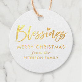 Gouden Folie Kalligrafie Zegeningen Kerstcadeau Bedankjes Labels