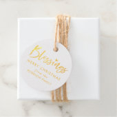 Gouden Folie Kalligrafie Zegeningen Kerstcadeau Bedankjes Labels (Met doos)