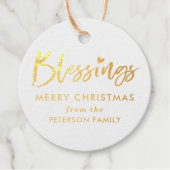 Gouden Folie Kalligrafie Zegeningen Kerstcadeau Bedankjes Labels (Voorkant)