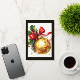 Gouden Folie Kerst Ornament Kaart