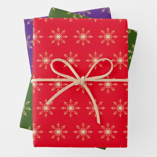 Gouden folie Kerstmis Sneeuwvlok Inpakpapier Vel (In situ)
