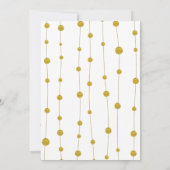 Gouden folie kralen moderne bruiloft verlovingsfee kaart (Achterkant)