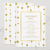 Gouden folie kralen moderne bruiloft verlovingsfee kaart (Voorkant / Achterkant)