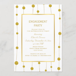 Gouden folie kralen moderne bruiloft verlovingsfee kaart