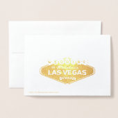 Gouden Folie Las Vegas Teken Bruiloft Save the Dat Kaarten (Met envelop)