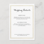 Gouden folie lijst bruiloft details kaart (Voorkant)