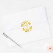 Gouden folie look Star Mandala Bat Mitzvah Ronde Sticker (Envelop)