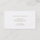 Gouden folie lotus op marmer visitekaartje (Achterkant)