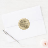 Gouden folie maken met liefde ronde sticker (Envelop)