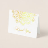 Gouden Folie Mandala Elegant Dank u Kaarten (Voorkant)