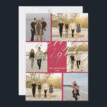 Gouden folie met roze geplakt vrolijk en helder feestdagenkaart<br><div class="desc">Verspreid de feestvreugde met ons levendige "Merry and Bright" kerst collectie, met een kleurrijk roze en rood geplakt ontwerp. Dit speelse en moderne collectie geeft een frisse draai aan de traditionele feestelijke groeten, ideaal voor feestelijke bijeenkomsten en vreugdevolle feesten. Pas elk stuk aan om een echt unieke en vrolijke vakantie-ervaring...</div>