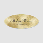 Gouden folie metalen naamplaatje badge (Voorkant)