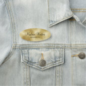 Gouden folie metalen naamplaatje badge (In situ)