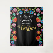 Gouden folie Mexicaans feest borduurwerk achtergro Wandkleed (Voorkant)