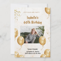 Gouden Folie Mijlpalen Verjaardagsuitnodiging