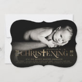 Gouden folie Modern Bold Cross doopsel Religieus Kaart (Voorkant)