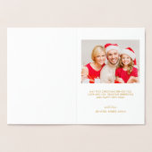 Gouden folie Modern Vrolijk Kerstfeest Gelukkig Ni Folie Kaarten (Binnen)