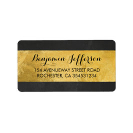 Gouden folie Moderne bruiloft Etiket