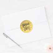 Gouden folie Moderne Glam Glamour VAKANTIE GEJUICH Ronde Sticker (Envelop)
