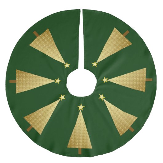 Gouden folie moderne kerstboom rok (Voorkant)