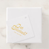 Gouden folie Moderne minimalistisch Get Opgewonden Bedankjes Labels (Met doos)