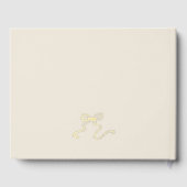 Gouden Folie Monogram Beige bruiloft gastenboek (Achterkant)