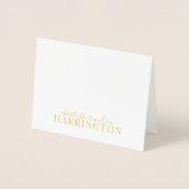 Gouden folie Monogram Koppel Naam Kaarten (Voorkant)