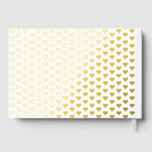 Gouden folie Mr. en Mr. typografie witte homohuwel Gastenboek (Achterkant)