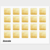 Gouden Folie Nepgoud Vierkante Sticker (Vel)