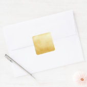 Gouden Folie Nepgoud Vierkante Sticker (Envelop)