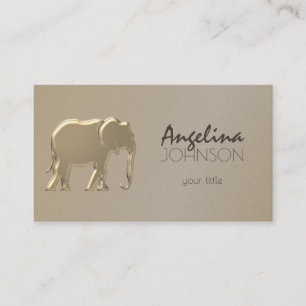 Gouden Folie Olifant Modern Visitekaartje
