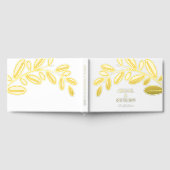Gouden folie olijftak Mediterrane witte bruiloft Gastenboek (Volledig)