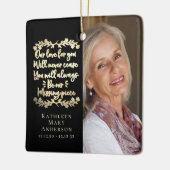 Gouden Folie Ontbrekend Onderdeel Herdenkingsfoto  Keramisch Ornament (Links)