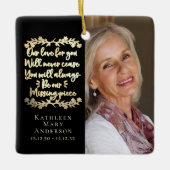 Gouden Folie Ontbrekend Onderdeel Herdenkingsfoto  Keramisch Ornament (Voorkant)