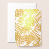 Gouden folie palm bladeren ananas bruiloft uitnodi folie kaarten (Met envelop)