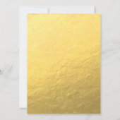 Gouden folie Peacock Vintage bruiloft uitnodiging (Achterkant)