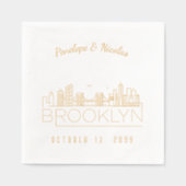 Gouden Folie Persoonlijke Bruiloftservetten uit Br Folie Servetten (Voorkant)