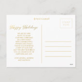 Gouden Folie Prettige Feestdagen Kerst Foto Frame (Achterkant)