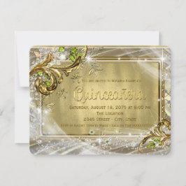 Gouden Folie Quinceañera Kaart