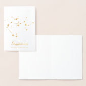 Gouden Folie SAGITTARIUS Sterrenbeeld Folie Kaarten (Display)